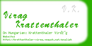 virag krattenthaler business card